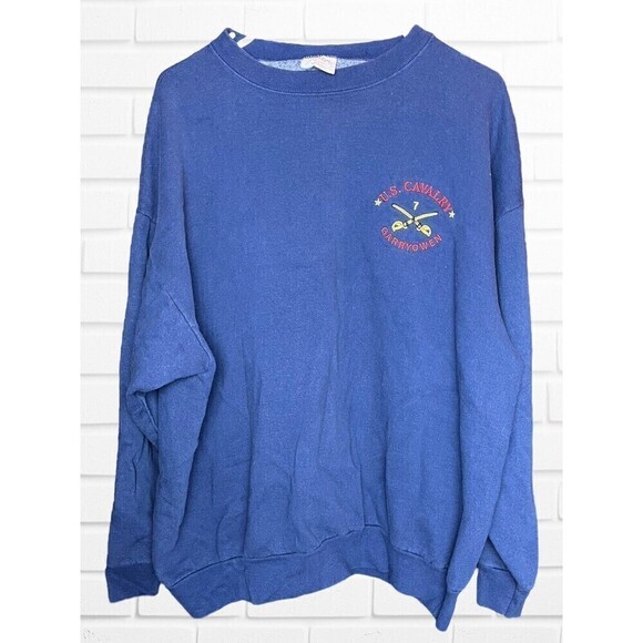 US Calvary military Garryowen Sansegal‎ Sportswear Made In USA Vintage crewneck - Picture 1 of 9